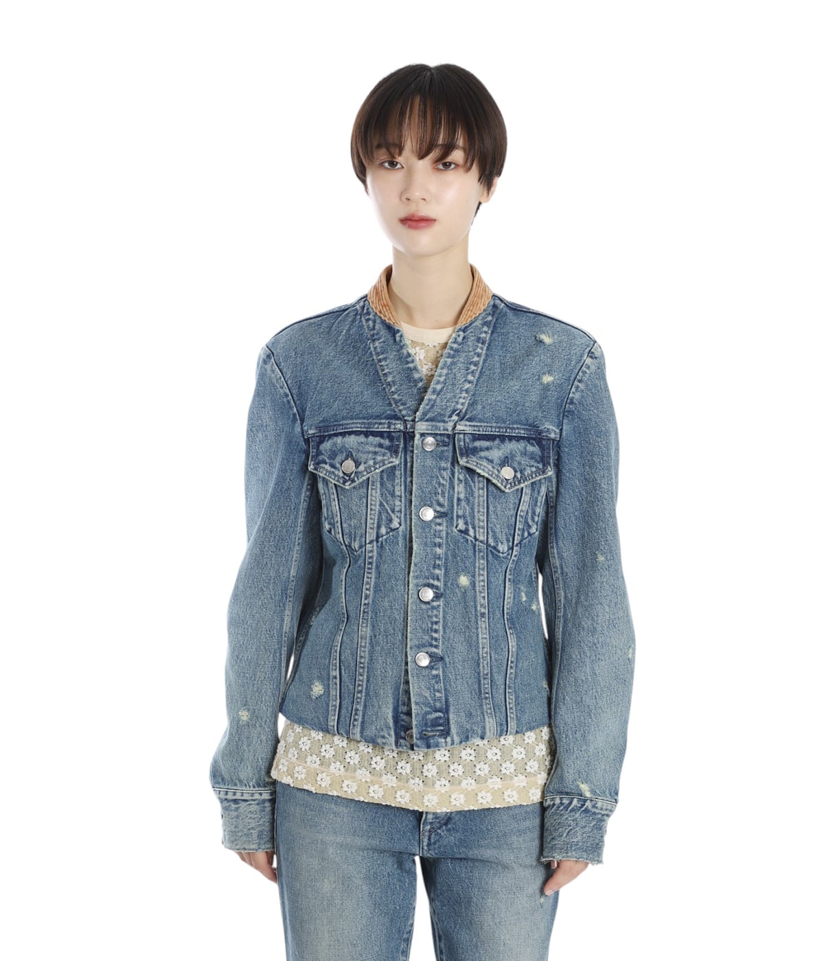 レディース】NO COLLAR TRUCKER JACKET | TANAKA(タナカ) / アウター