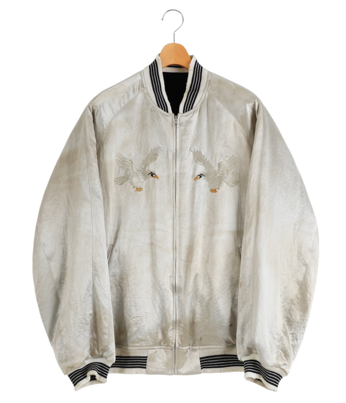 VINTAGE SATIN / VELVET REVERSIBLE ZIP JACKET