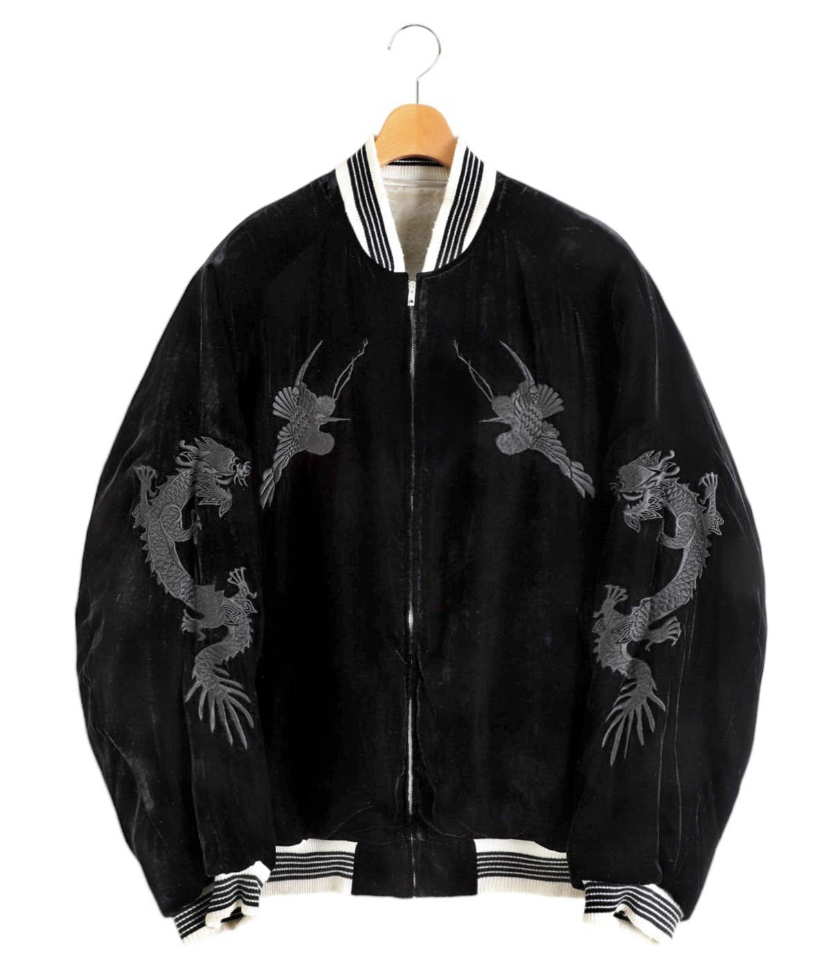 ビ*ー様 50s satin souvenir jacket ヴィンテージ　スカ VINTAGE SATIN / VELVET REVERSIBLE ZIP JACKET | ssstein