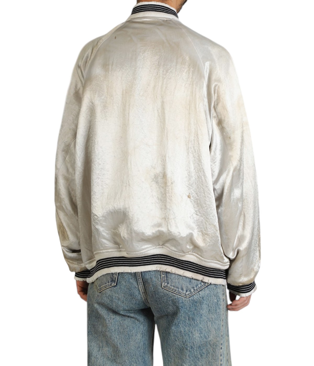 ビ*ー様 50s satin souvenir jacket ヴィンテージ　スカ Vintage 1950's Japanese Satin Embroidered Souvenir Bomber