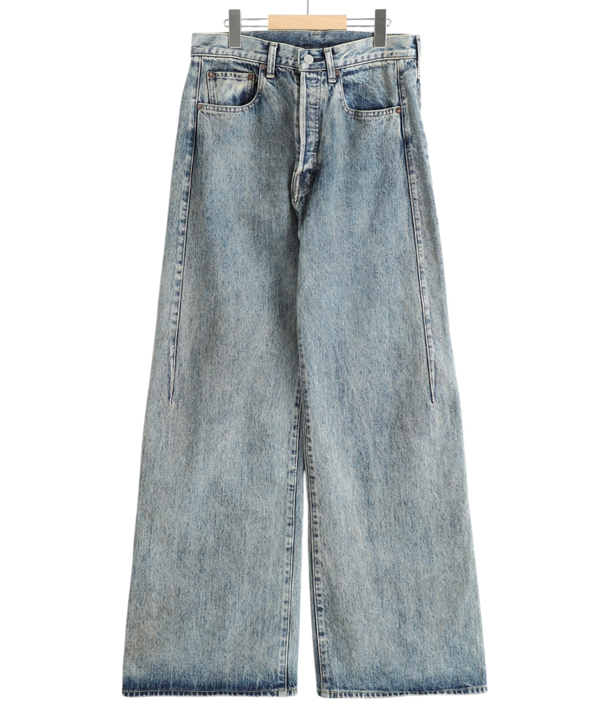 DEFORMED FLARE VINTAGE DENIM JEANS