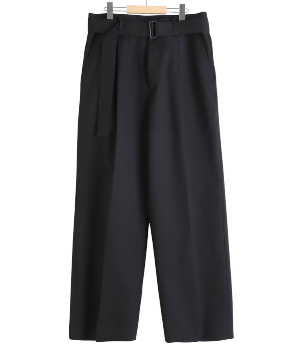 BELTED WIDE TROUSERS
