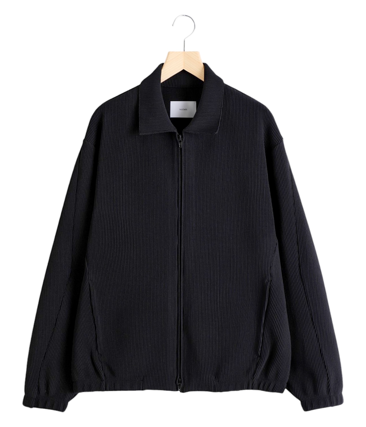 GRADATION PLEATS TWIST SLEEVE ZIP JACKET