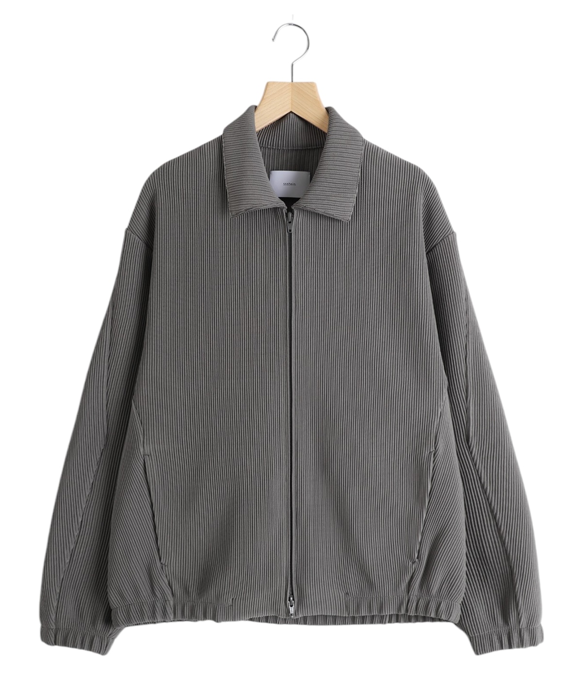 GRADATION PLEATS TWIST SLEEVE ZIP JACKET | ssstein