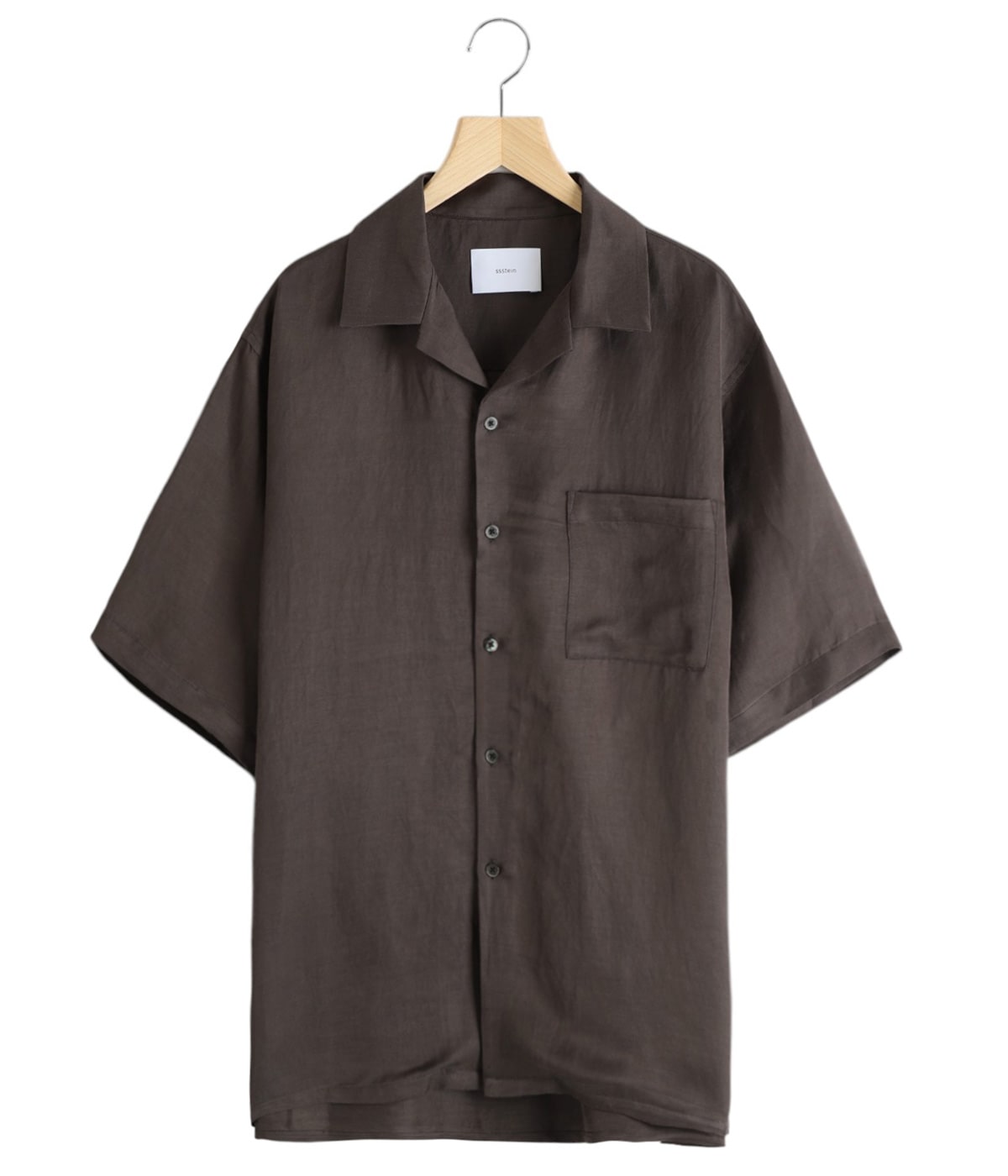 VIS/LI TWILL OVERSIZED OPEN COLLAR SS SHIRT
