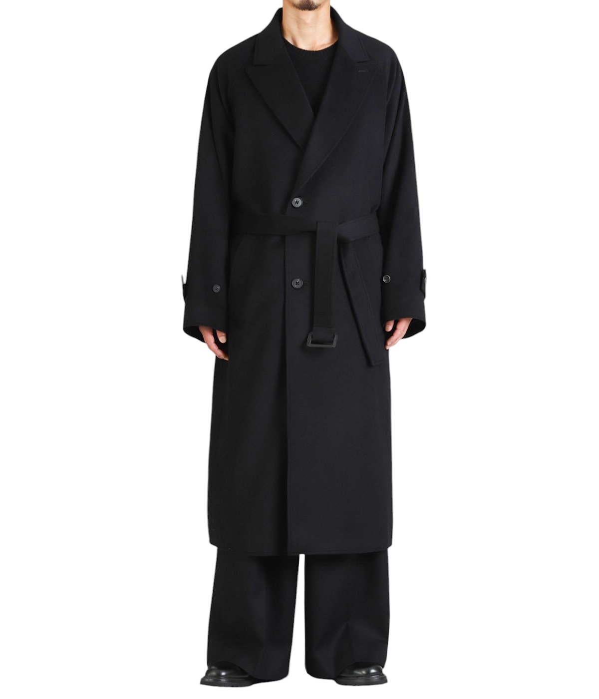 Ssstein コート ssstein / シュタイン】OVERSIZED DOUBLE BREASTED COAT - BLACK