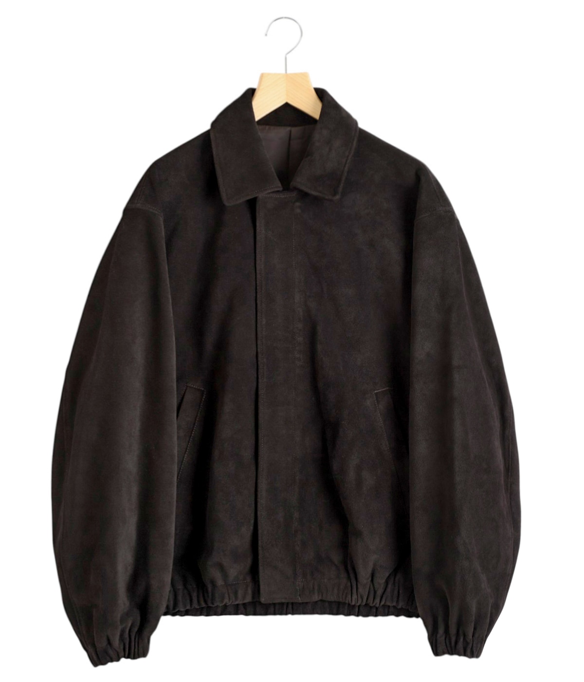 COW SUEDE ZIP SHORT JACKET