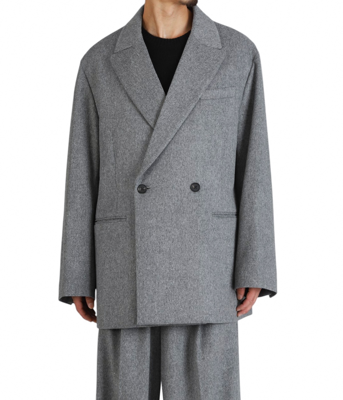 W/CA BEAVER BACK SLASH PEAK LAPEL JACKET | ssstein(シュタイン