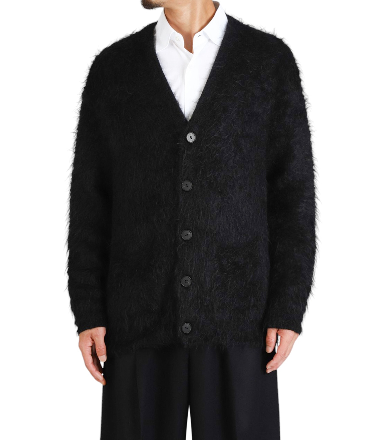 KID MOHAIR KNIT V NECK CARDIGAN | ssstein(シュタイン