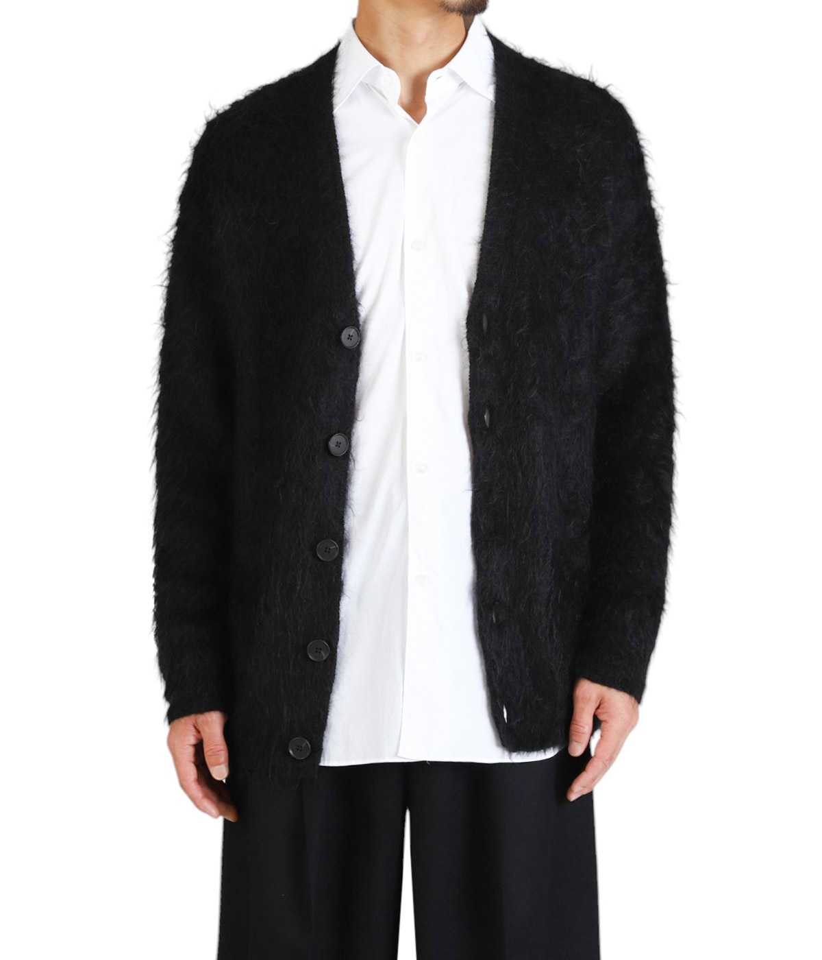 KID MOHAIR KNIT V NECK CARDIGAN | ssstein(シュタイン