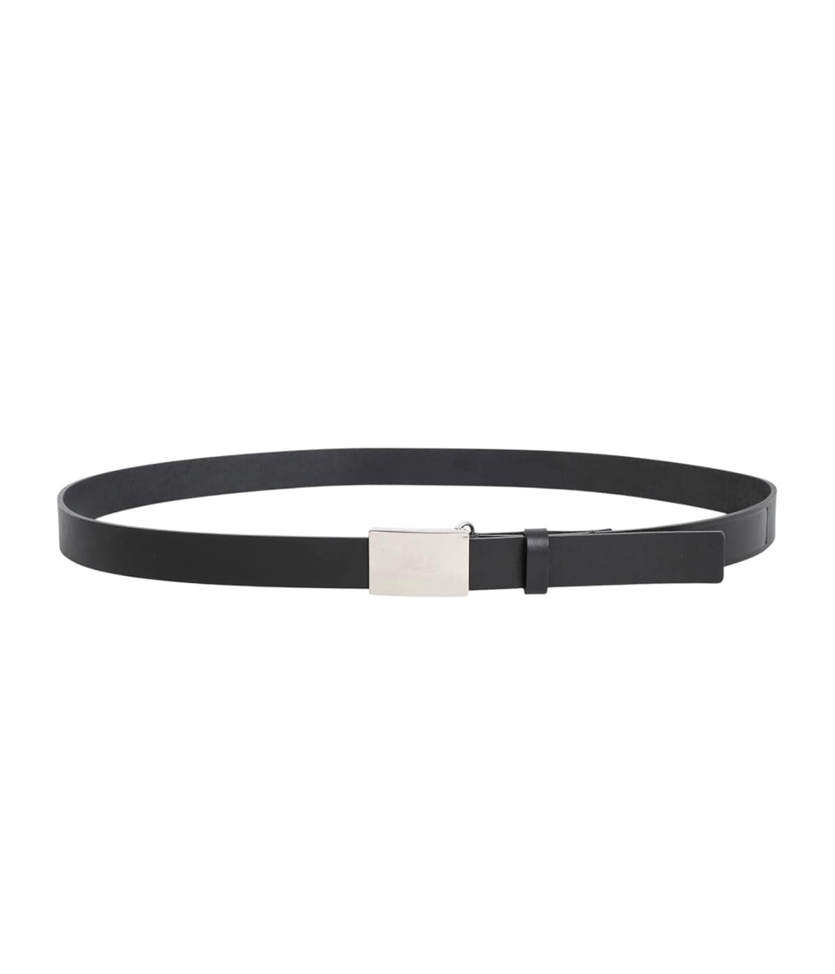 ssstein Leather Belt(PLAIN BUCKLE)　ベルト ssstein / シュタイン】LEATHER BELT (PLAIN BUCKLE) - BLACK