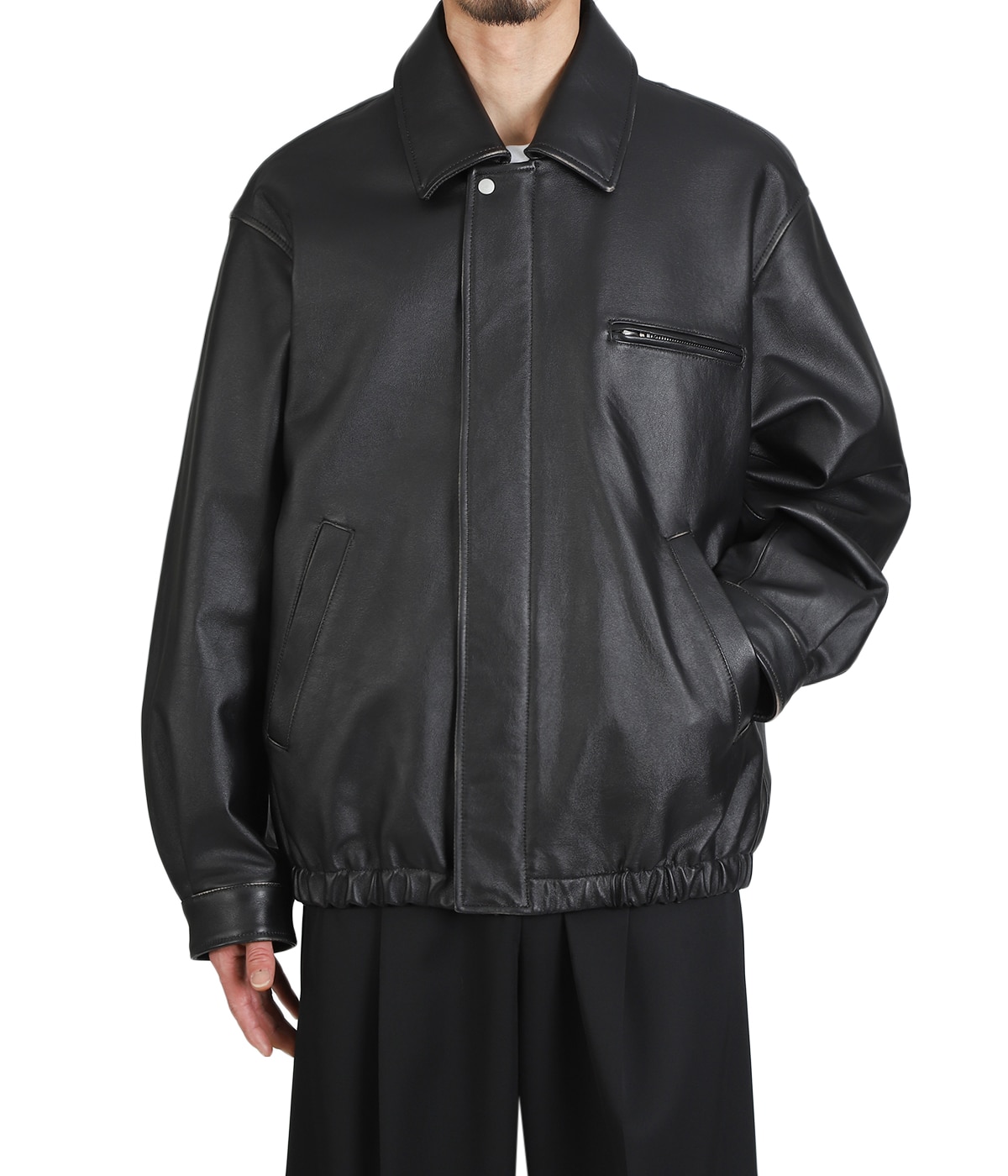 エスカーダレザージャケット 32サイズ　　　　　　　　　　イントレチャート 黒 エスカーダレザージャケット 32サイズイントレチャート 黒