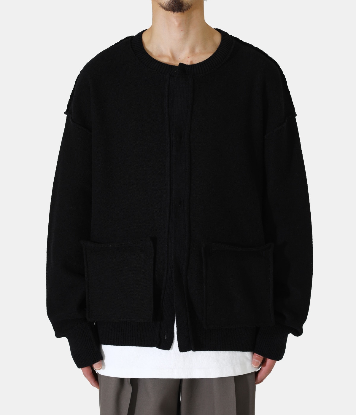 MOLE YARN INSIDEOUT CARDIGAN | ssstein(シュタイン