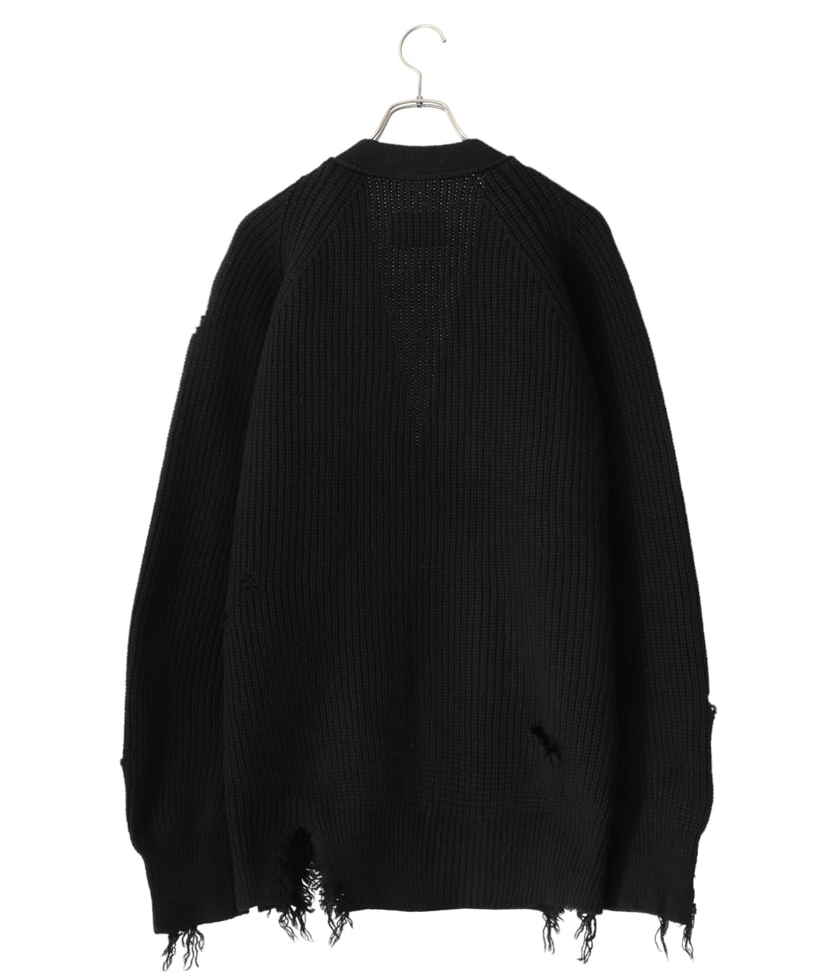 トップス stein MILLED DAMAGE KNIT KNIT CARDIGAN ssstein / シュタイン】MILLED DAMAGE KNIT CARDIGAN - OFF