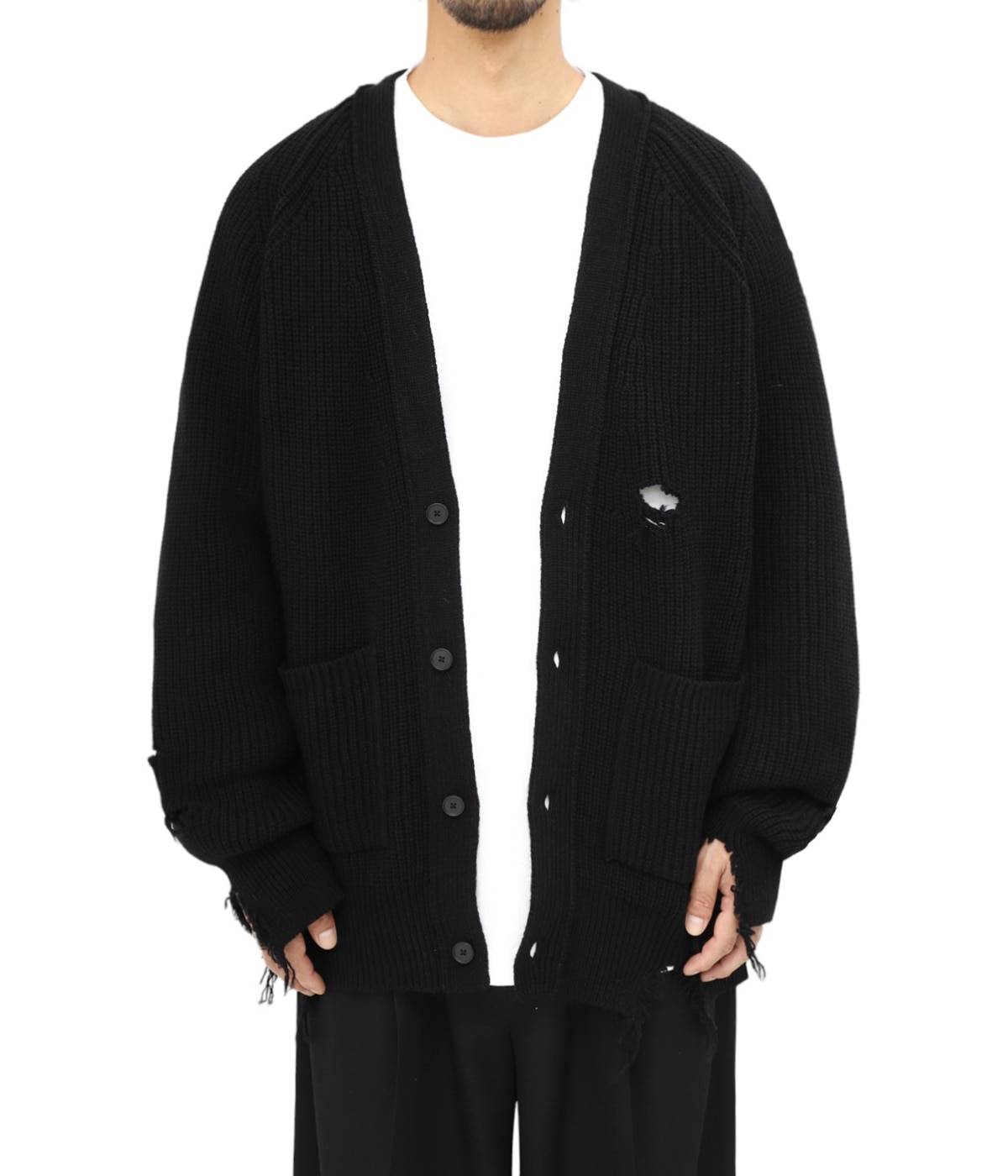 MILLED DAMAGE KNIT CARDIGAN | ssstein(シュタイン) / トップス