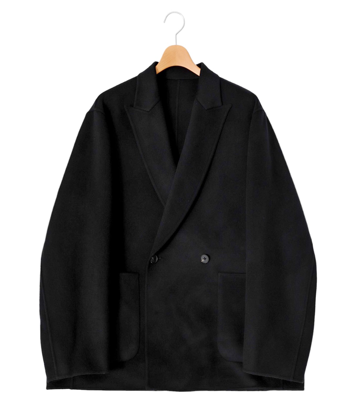 【ssstein】 Reversible Peak Lapel Jacket ssstein / シュタイン】REVERSIBLE PEAK LAPEL JACKET - BLACK