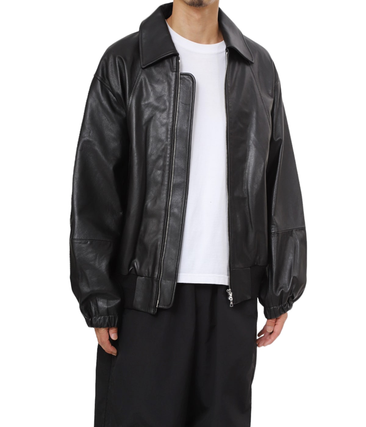 LEATHER ZIP SHORT JACKET | ssstein(シュタイン) / アウター