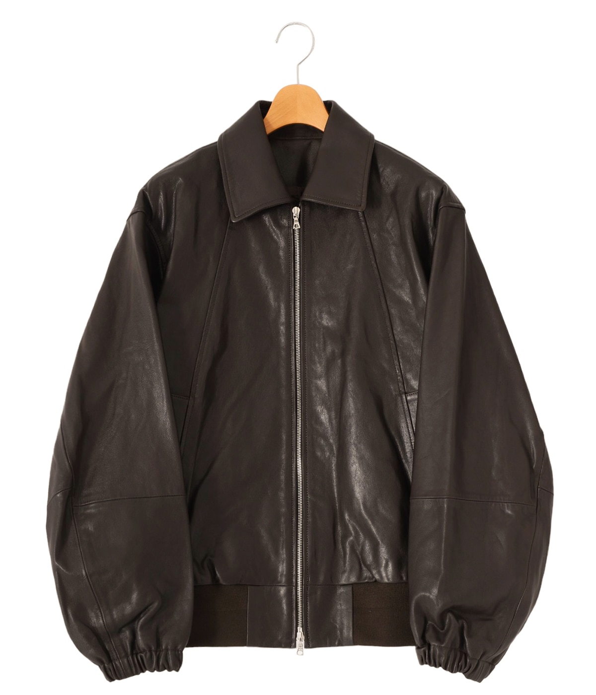 ESTNATION 羊革 立ち襟 W-ZIP レザージャケット ブラック L LEATHER ZIP SHORT JACKET | ssstein(シュタイン) / アウター
