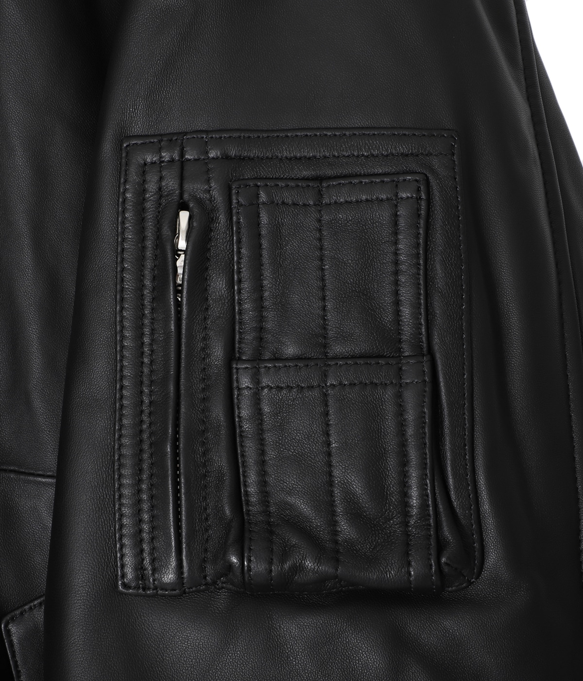 ジャケット・アウター stein 24AW LEATHER FLIGHT JACKET L 24AW]ssstein(シュタイン) / OVERSIZED FLIGHT JACKET -BLACK