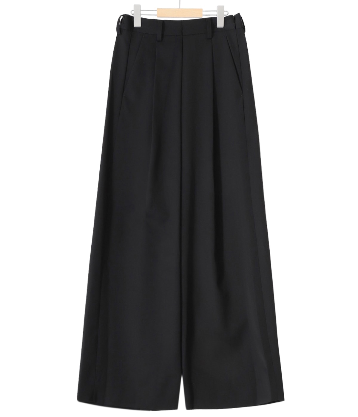 定価39600円　Stein フェイクレザートラウザーパンツ　S 21SS 黒 OVERTUCKED EXTRA WIDE TROUSERS | ssstein(シュタイン