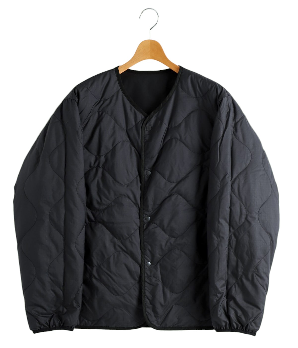 最終値下げnanamica ブレスチューンカーディガン　S nanamica Reversible Down Cardigan BLACK 22FA-I（ナナミカ