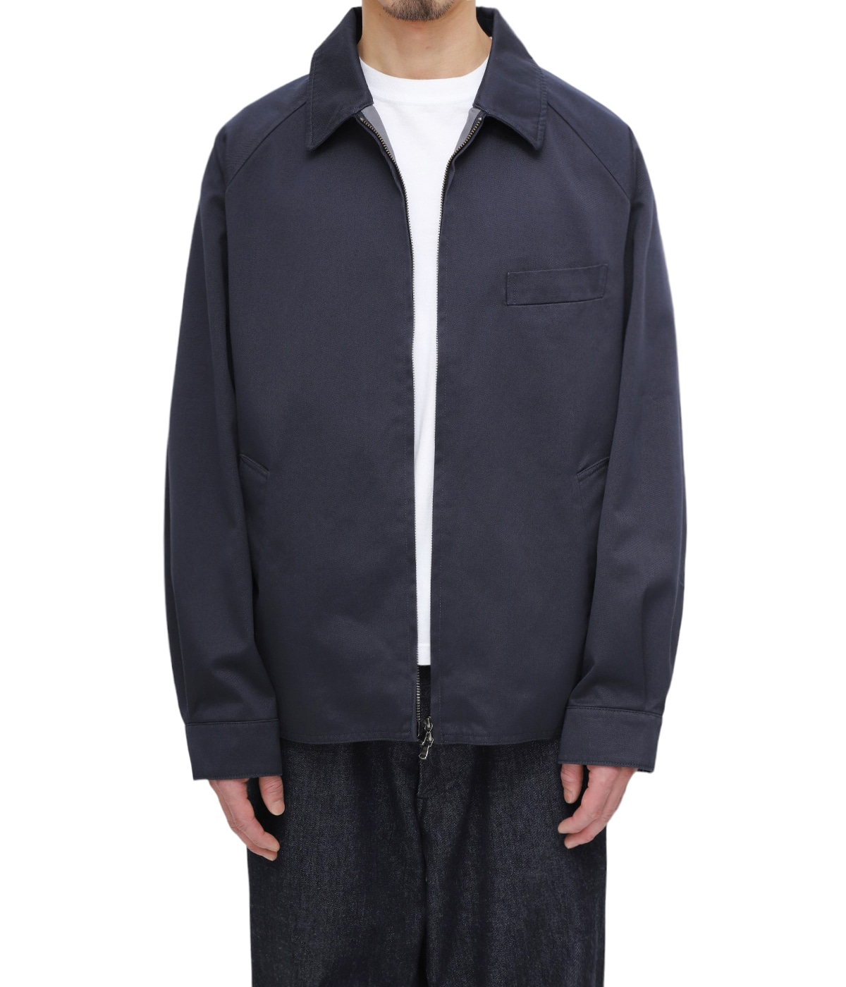 【未使用】nanamica CHINO CREW JACKET ネイビー M nanamica (ナナミカ) WINDSTOPPER Chino Crew Jacket / ウィンド