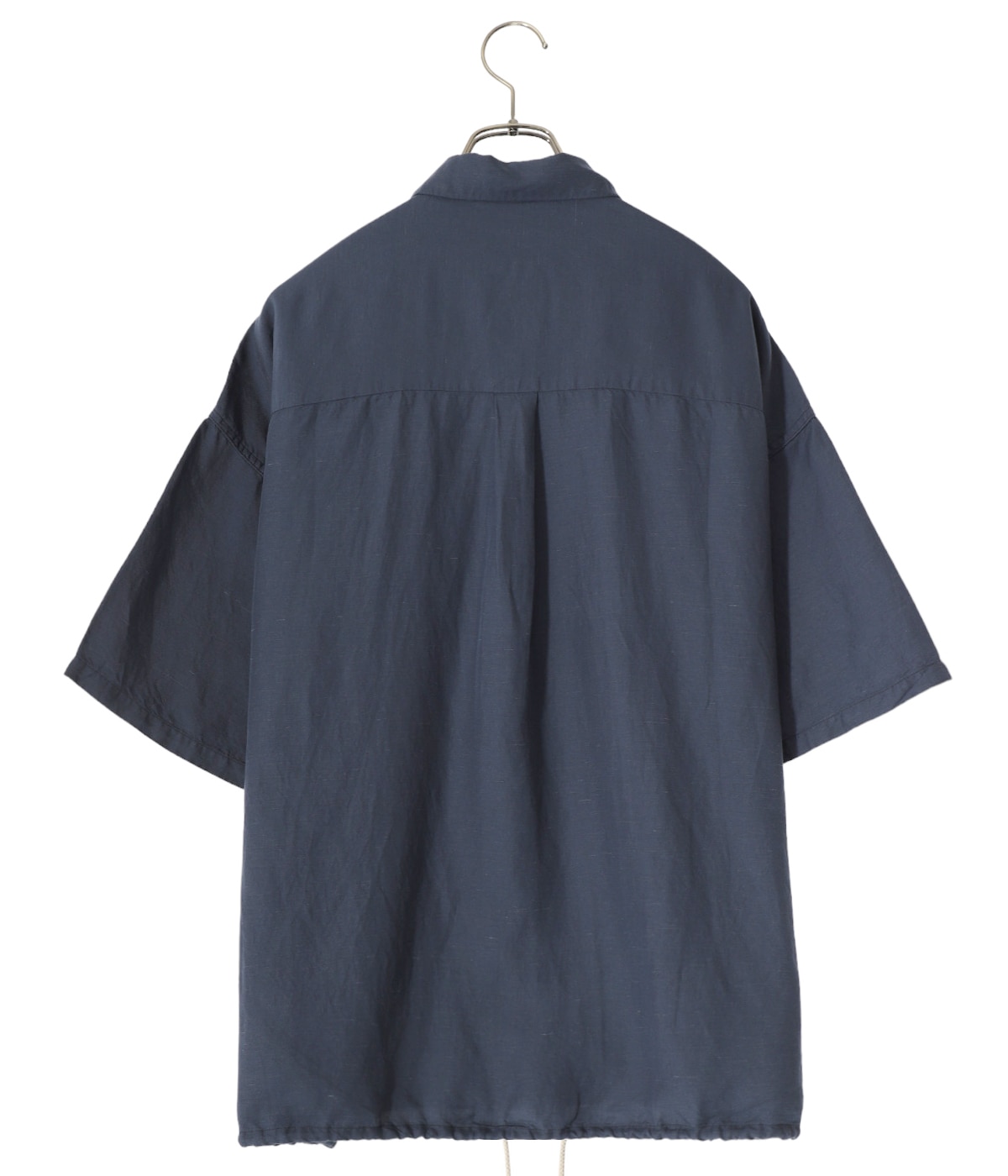 トップス nanamica Open Collar Cupra Hemp Shirt Nanamica Men's Open Collar Cupra Hemp Shirt in Navy Nanamica