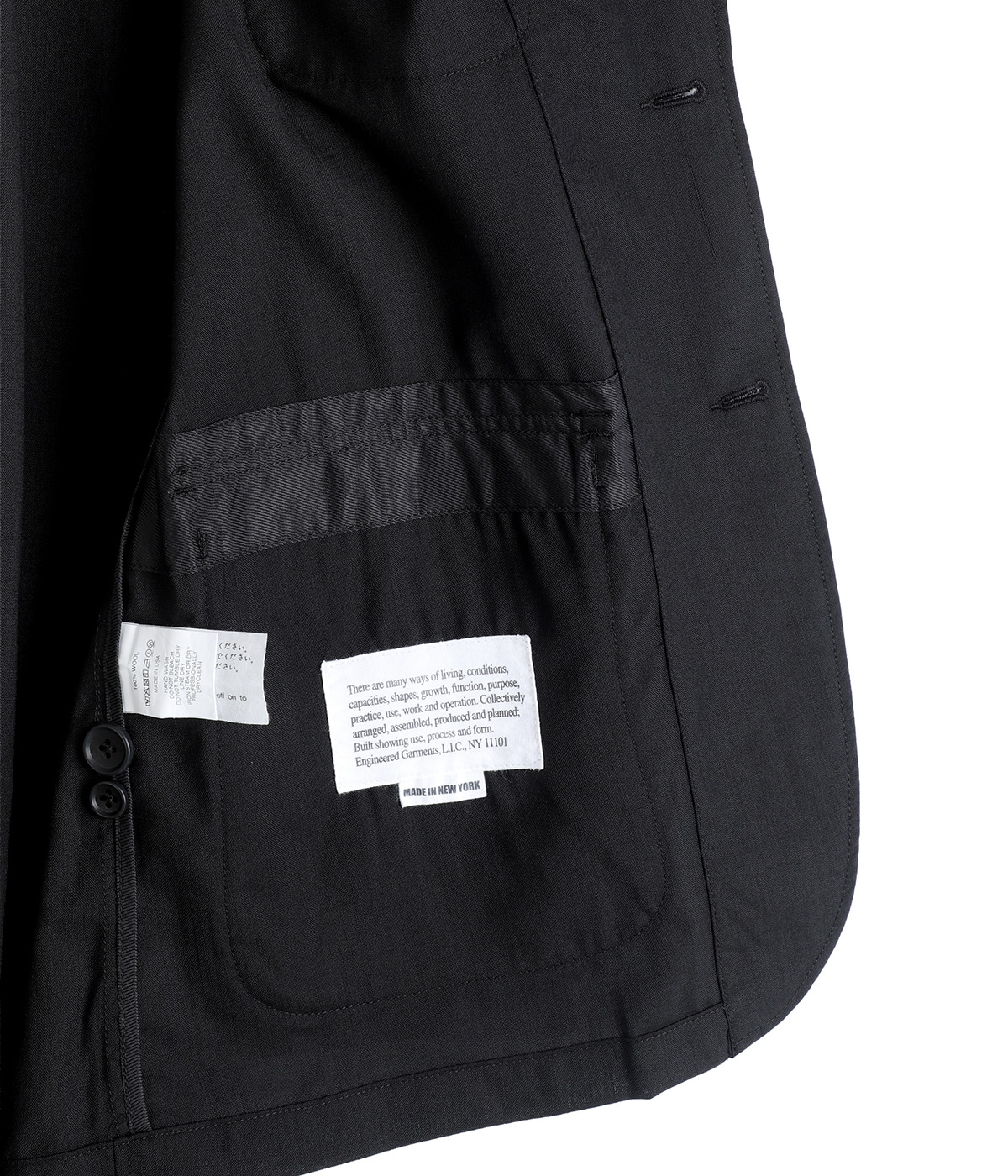 Loiter Jacket Black Tropical Wool | ENGINEERED GARMENTS(エンジニア
