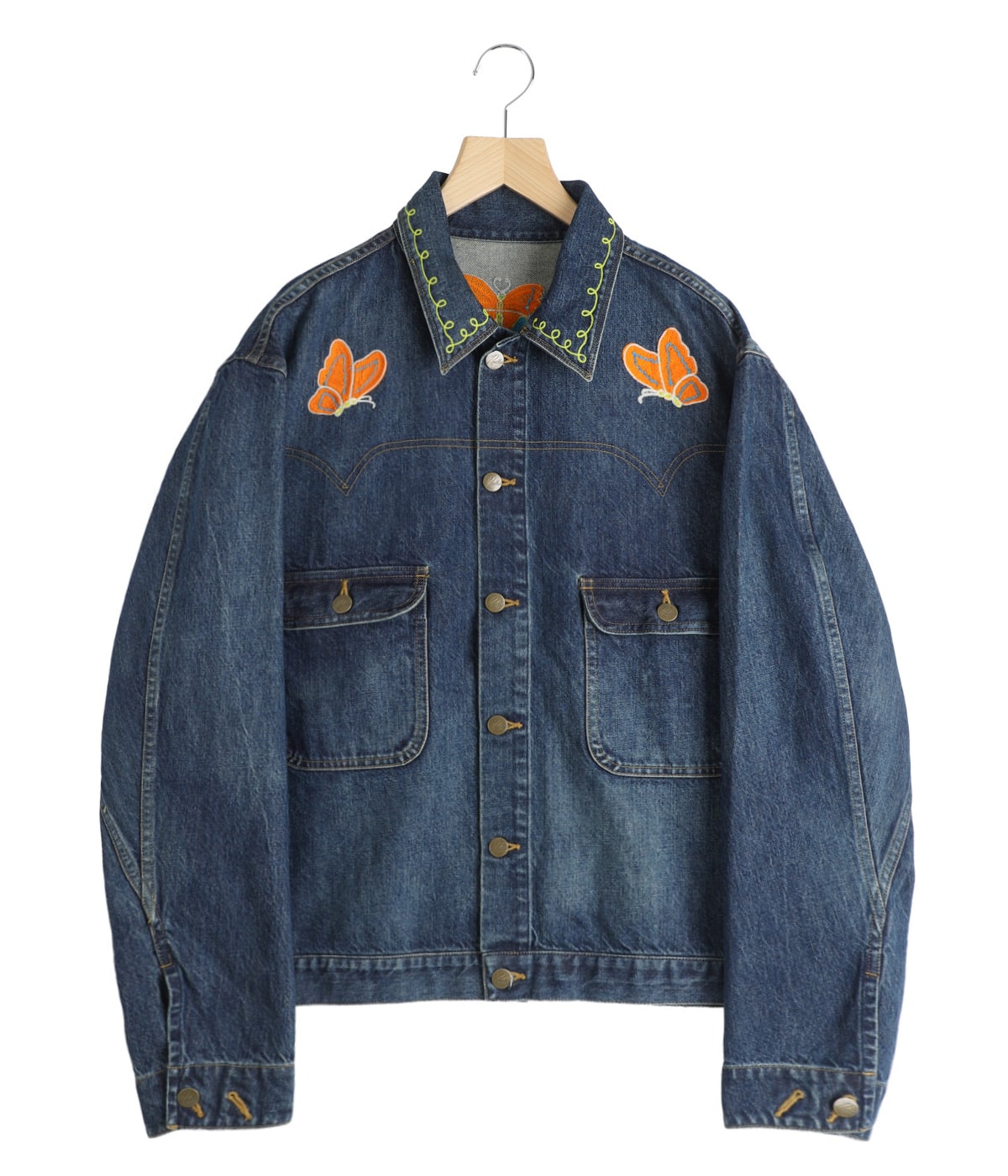 Papillon Emb. Jean Jacket - 12oz Denim | NEEDLES(ニードルズ