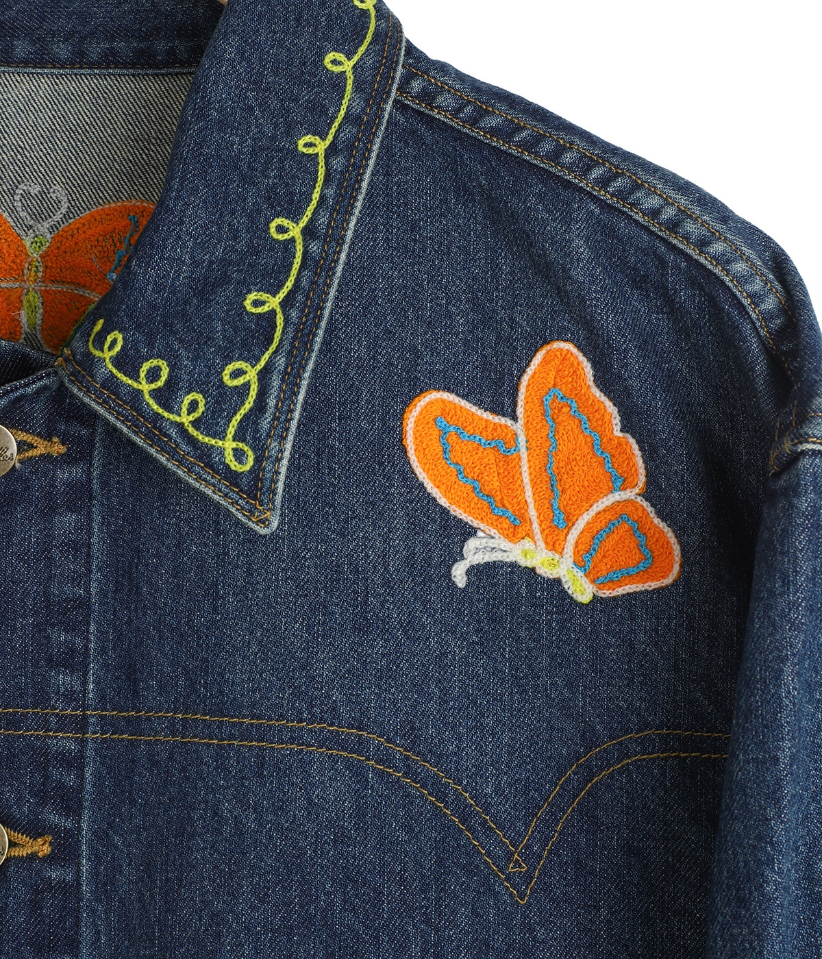 Papillon Emb. Jean Jacket - 12oz Denim | NEEDLES(ニードルズ