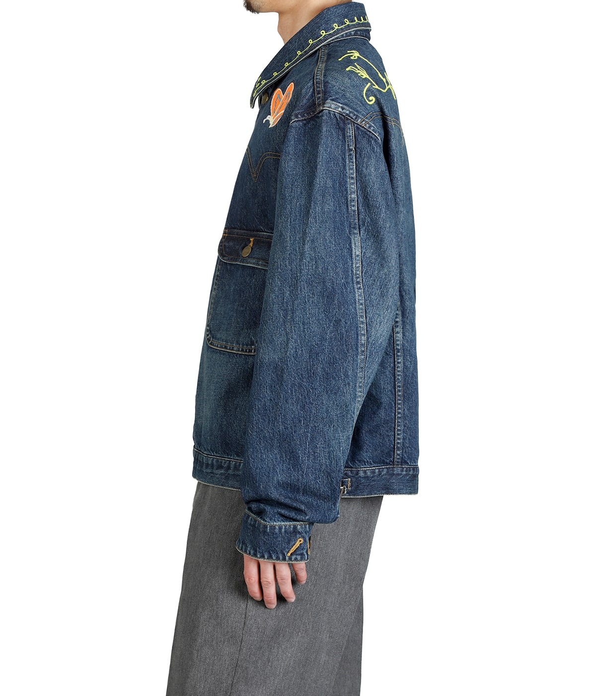 Papillon Emb. Jean Jacket - 12oz Denim | NEEDLES(ニードルズ