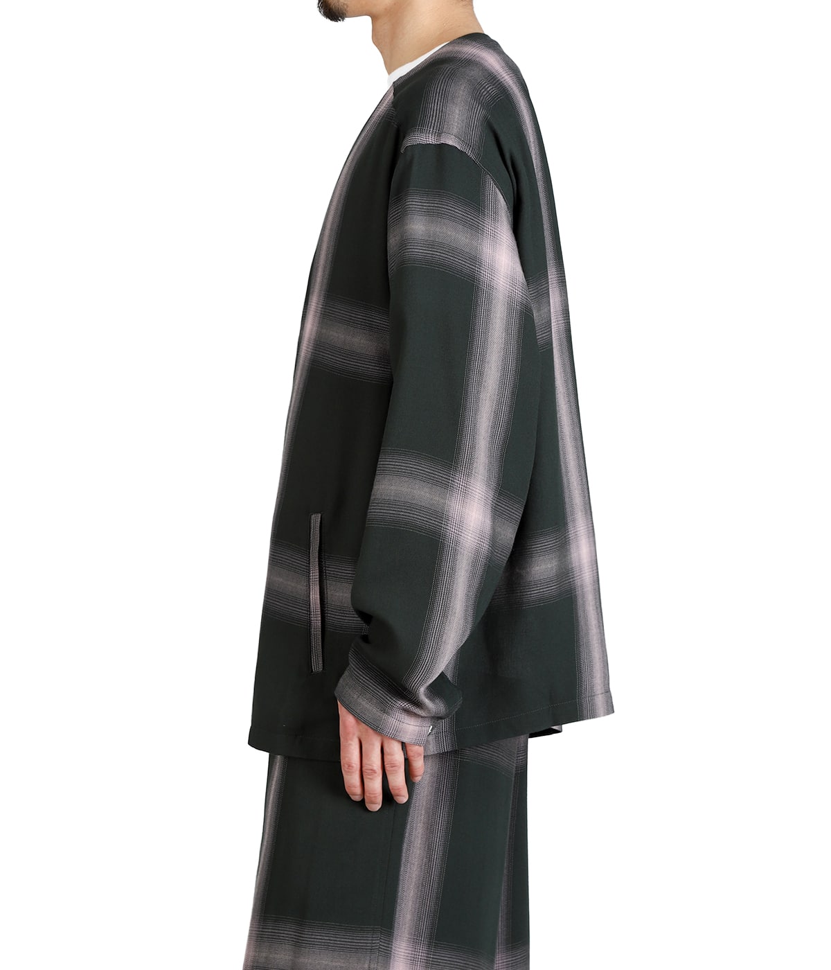 Needles/V Neck Shirt[美品] Needles/ニードルズ/V-Neck Cardigan - Bright Jersey 25SS(M BLACK