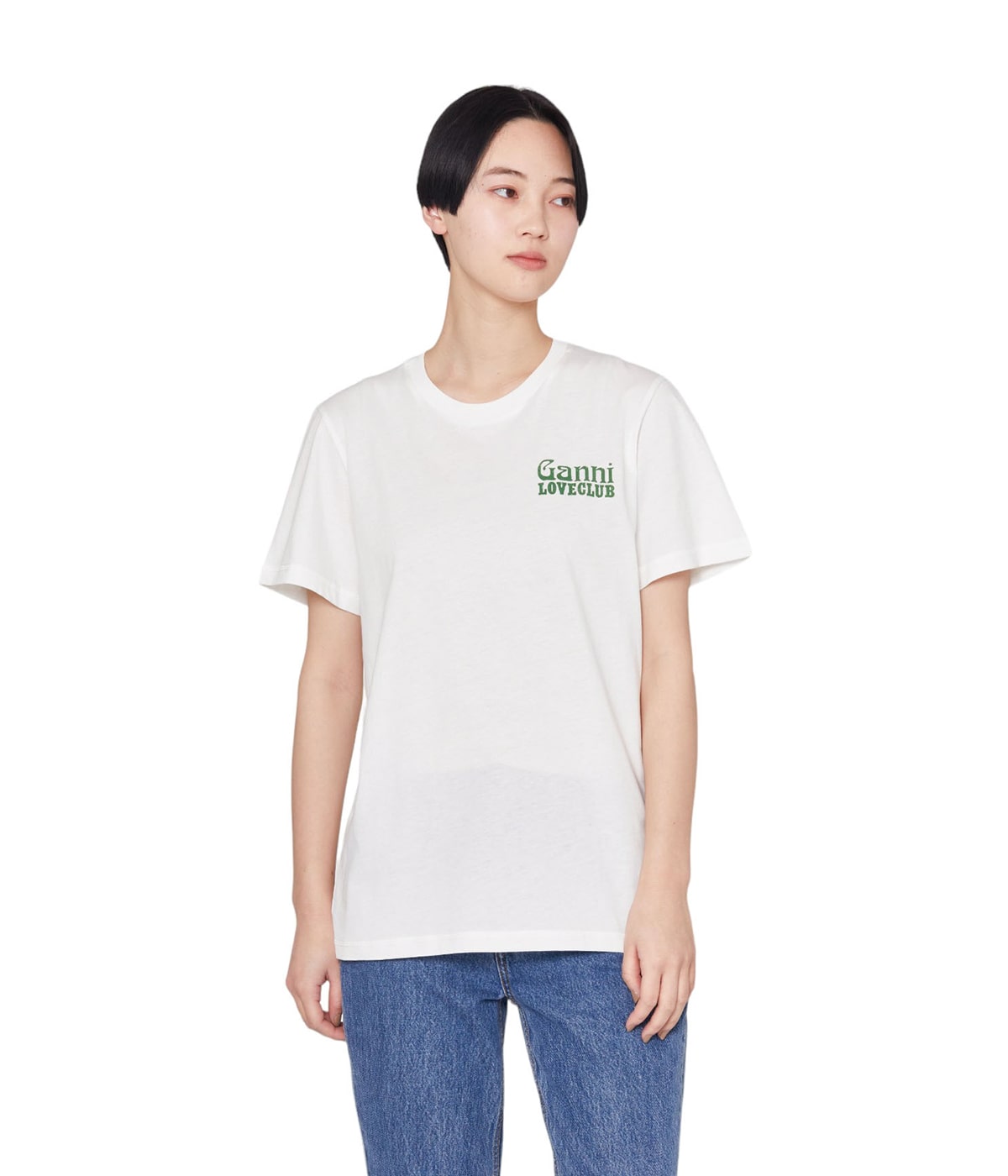 レディース】Thin Jersey Loveclub Relaxed T-shir | GANNI