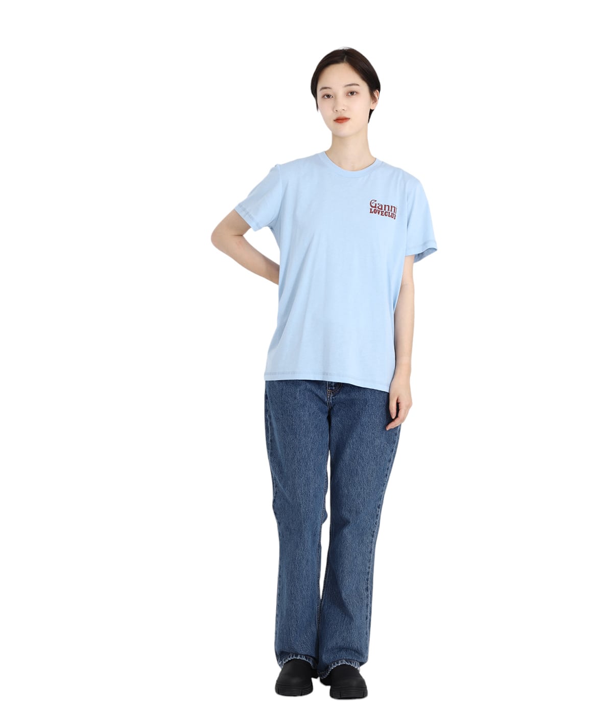 レディース】Thin Jersey Loveclub Relaxed T-shirt | GANNI