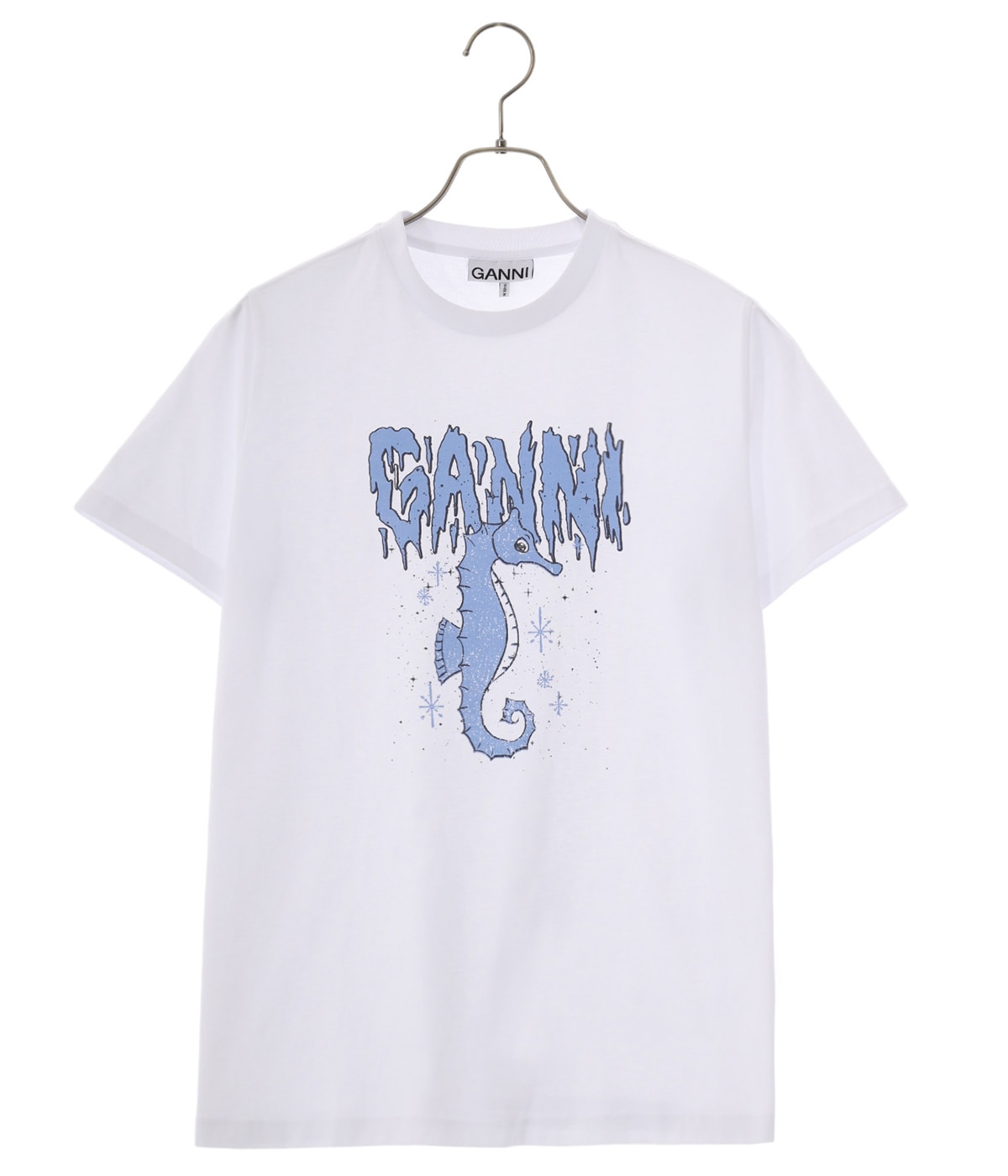 GANNI Tシャツ タツノオトシゴ ロゴプリント GANNI(ガニー)】新作Tシャツが可愛すぎる、、、！ / スタッフ