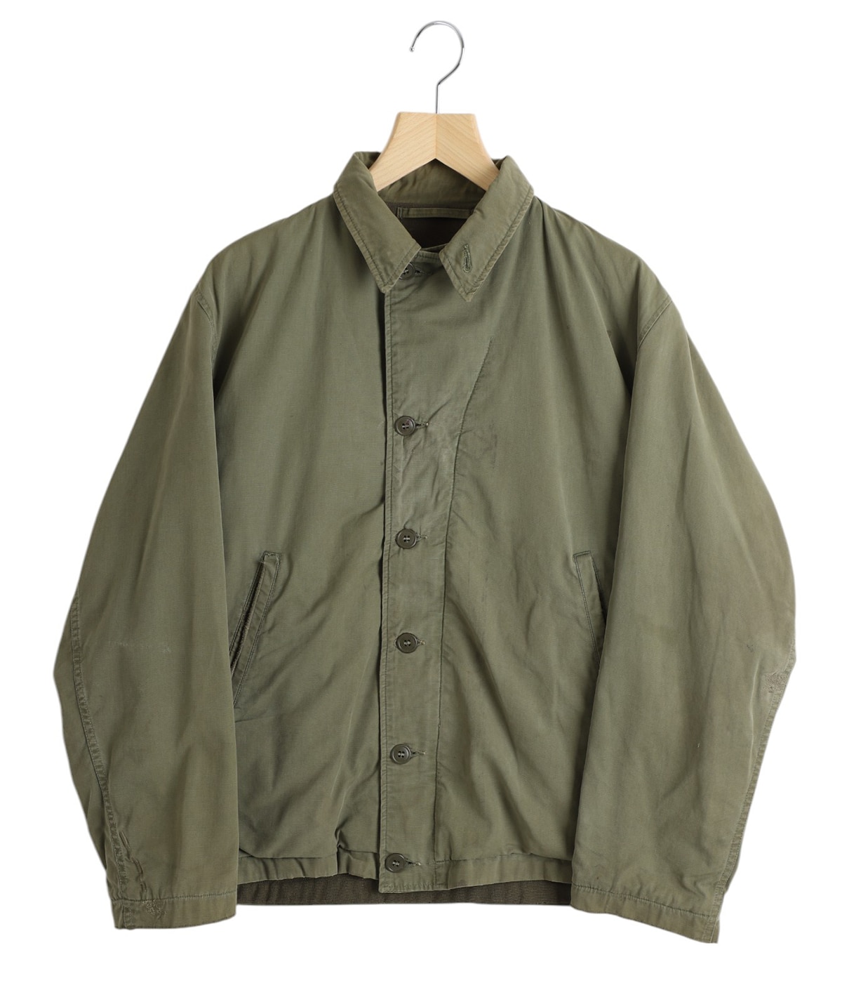 Re 70's〜80's ヴィンテージ ウール ツアージャケット 古着 80s 米軍 USN 「CROZIER」 ステンシル ミリタリー ネイビー