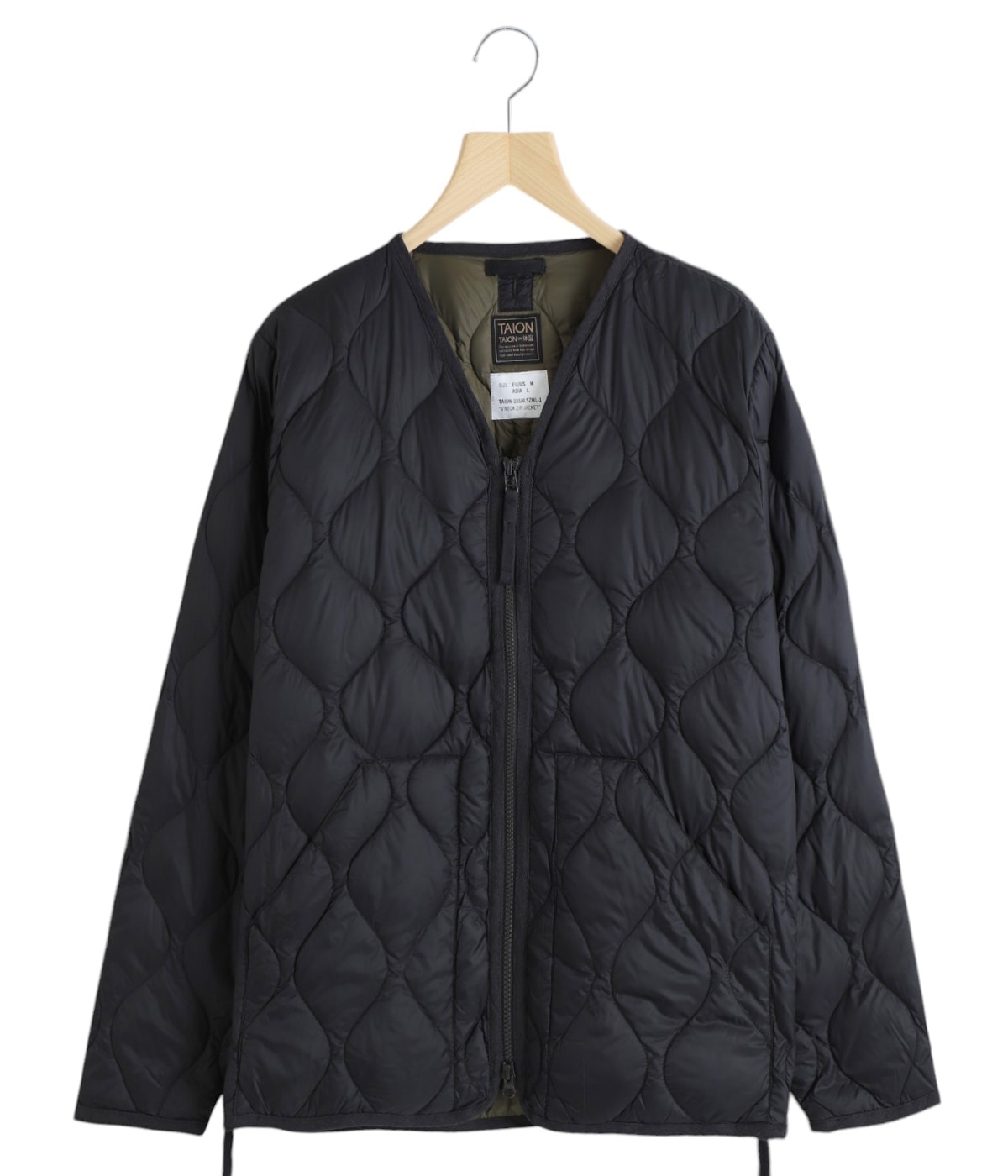 TAION ブラック キルティングジャケット ASIA S TAION】MILITARY STAR☆ QUILTING JACKET(UNISEX)｜CONVERSE