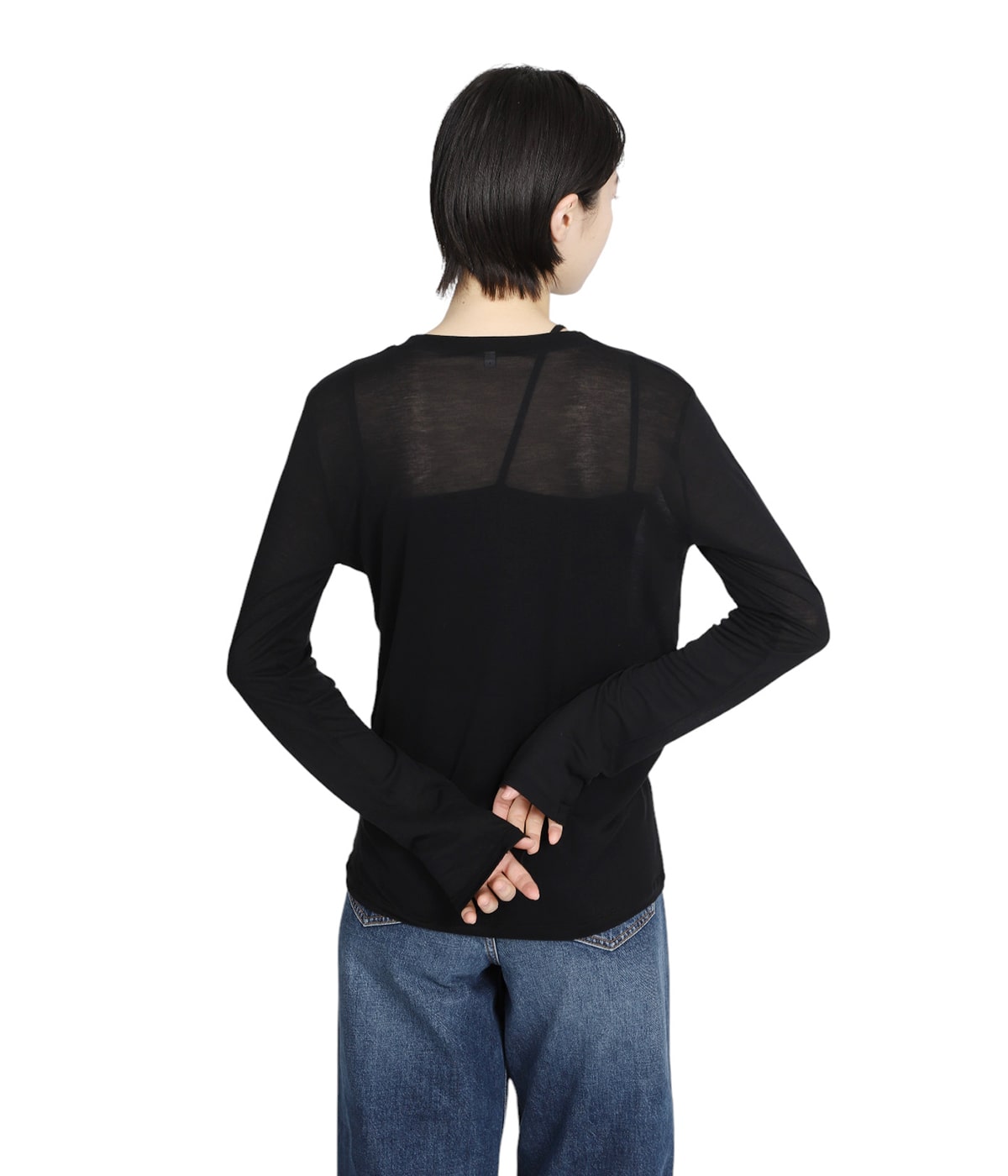 Baserange / Long Sleeve Tee 黒 ブラック　Sサイズ Long Sleeve Tee in Assortment | Bamboo lyocell | en | Baserange