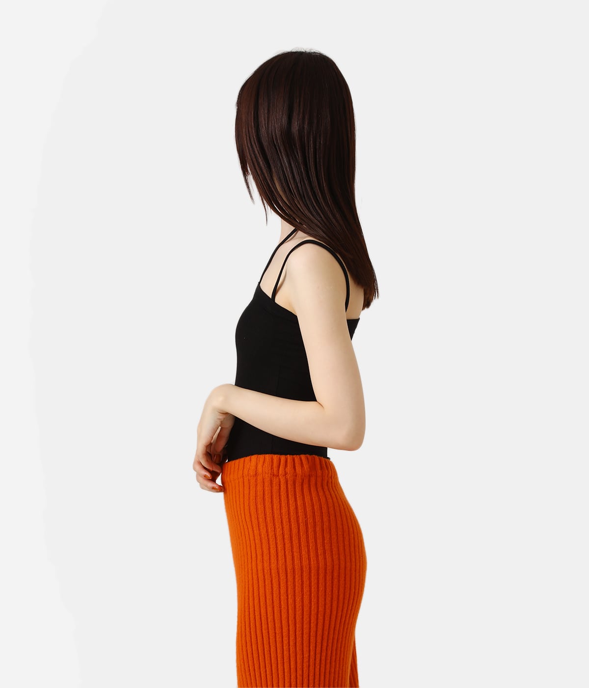 【美品】baserange オレンジ　ベロア　キャミソール レディース】NIDA TANK | Baserange(ベースレンジ) / トップス