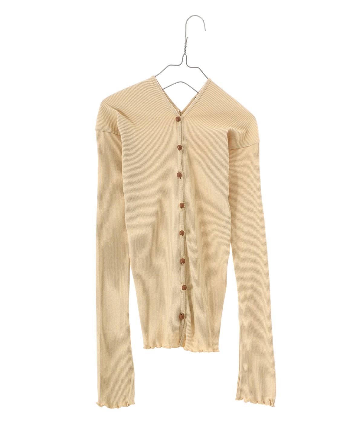BASERANGE ベースレンジ カーディガン TAV CARDIGAN TOTVC レディース 長袖 リブ コットン Vネック ストレッチ カラー3色 BASERANGE ベースレンジ カーディガン TAV CARDIGAN TOTVC