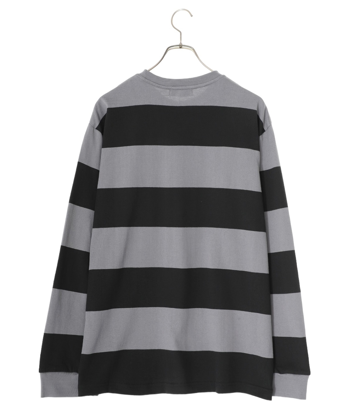 LIBEIRO グレー ロゴ入り 長袖カットソー S Wide Border L/S Tee | Tap Warter(タップウォーター