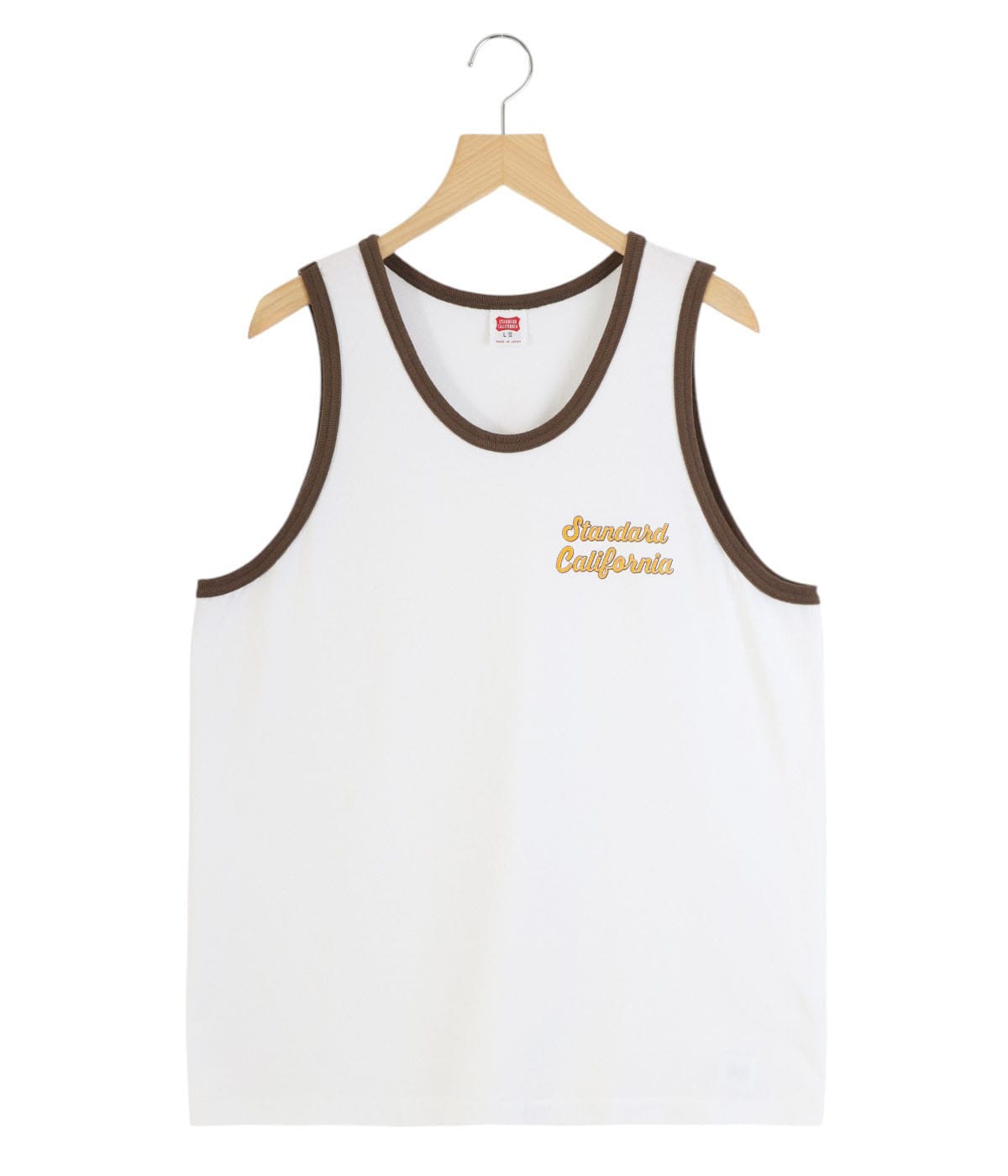 SD US Cotton Script Logo Ringer Tank | STANDARD CALIFORNIA