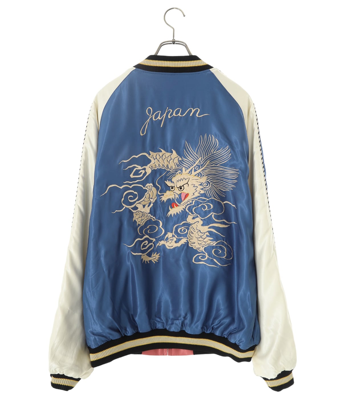 東洋 WHITE DRAGON × LANDSCAPE スカジャン XL 東洋スカジャン「WHITE DRAGON×LANDSCAPE」リバーシブル