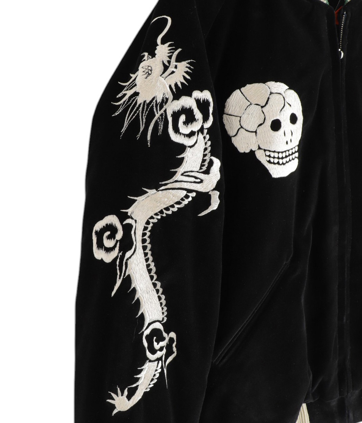 Souvenir スカジャンsnake scull テーラー東洋　港商 Mid 1950s Style Velveteen Souvenir Jacket “SPIDERWEB, SNAKE