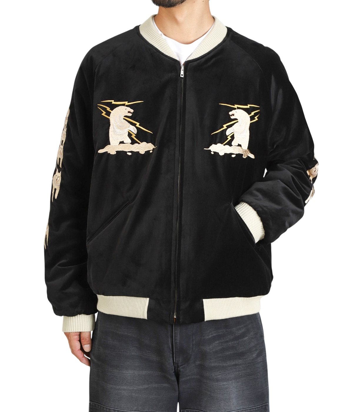 VELVETEEN QUILT SUKA “POLAR BEAR“×“ALASKA MAP“ | TAILOR TOYO