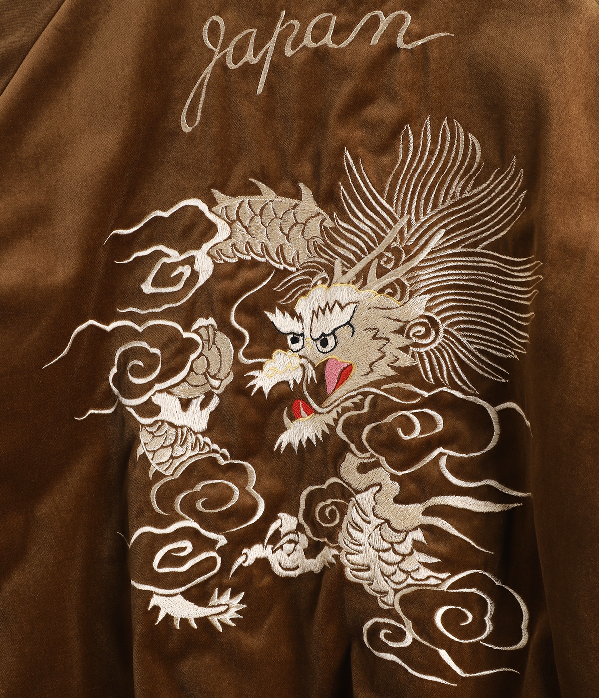 東洋エンタープライズ M18280 スカジャン イーグル ドラゴン ブラウン