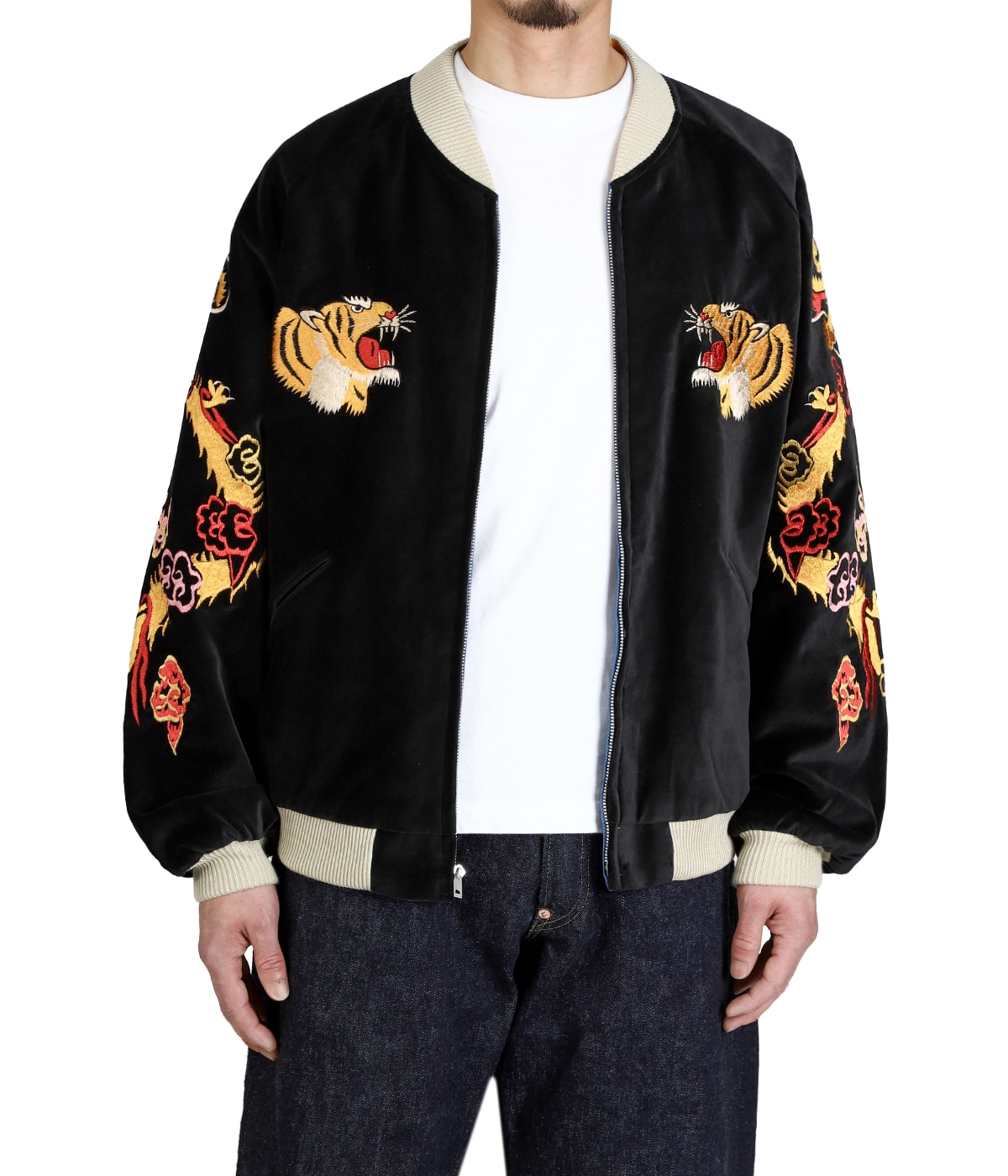 45R スカジャン ROARING TIGER” x “JAPAN MAP” | TAILOR TOYO(テーラートーヨー