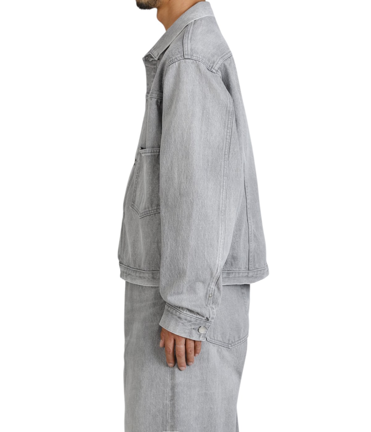 Unlikely Time Travel Trucker Jacket Gray Denim | Unlikely
