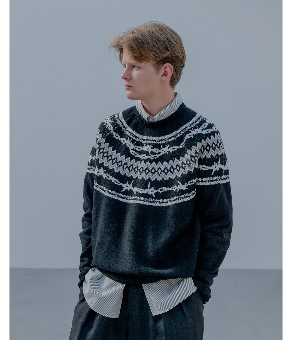 ENTANGLED NORDIC SWEATER | uniform experiment(ユニフォーム