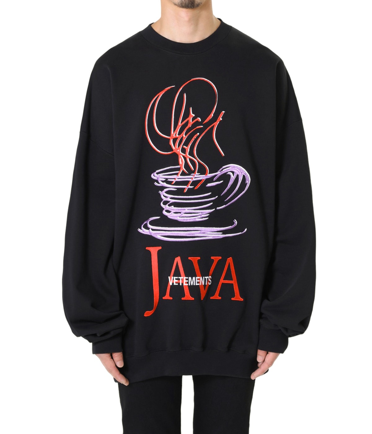 JAVA EMBROIDERD MOLLETON SWEATSHIRT | VETEMENTS(ヴェトモン
